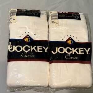 Jockey Classic Men's White Briefs 3-Pack Size 34.